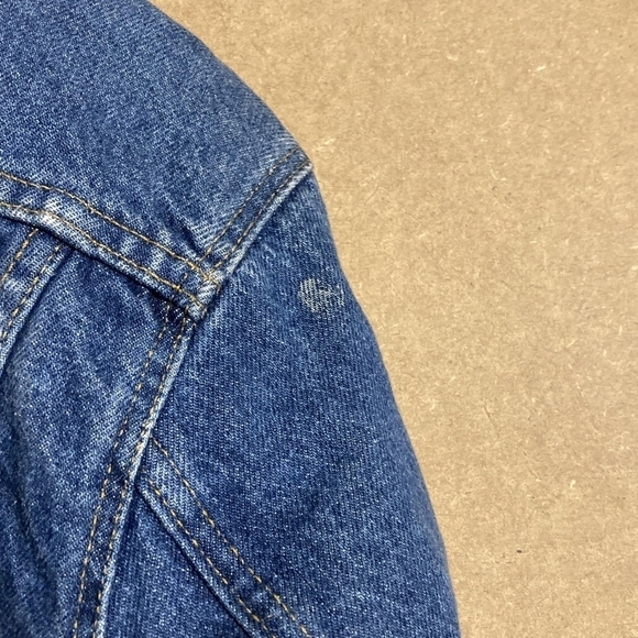 Vintage 70s Levi’s Made in USA Sherpa Lined Denim Trucker Jean Jacket Men's 38 R - Picture 2 of 7